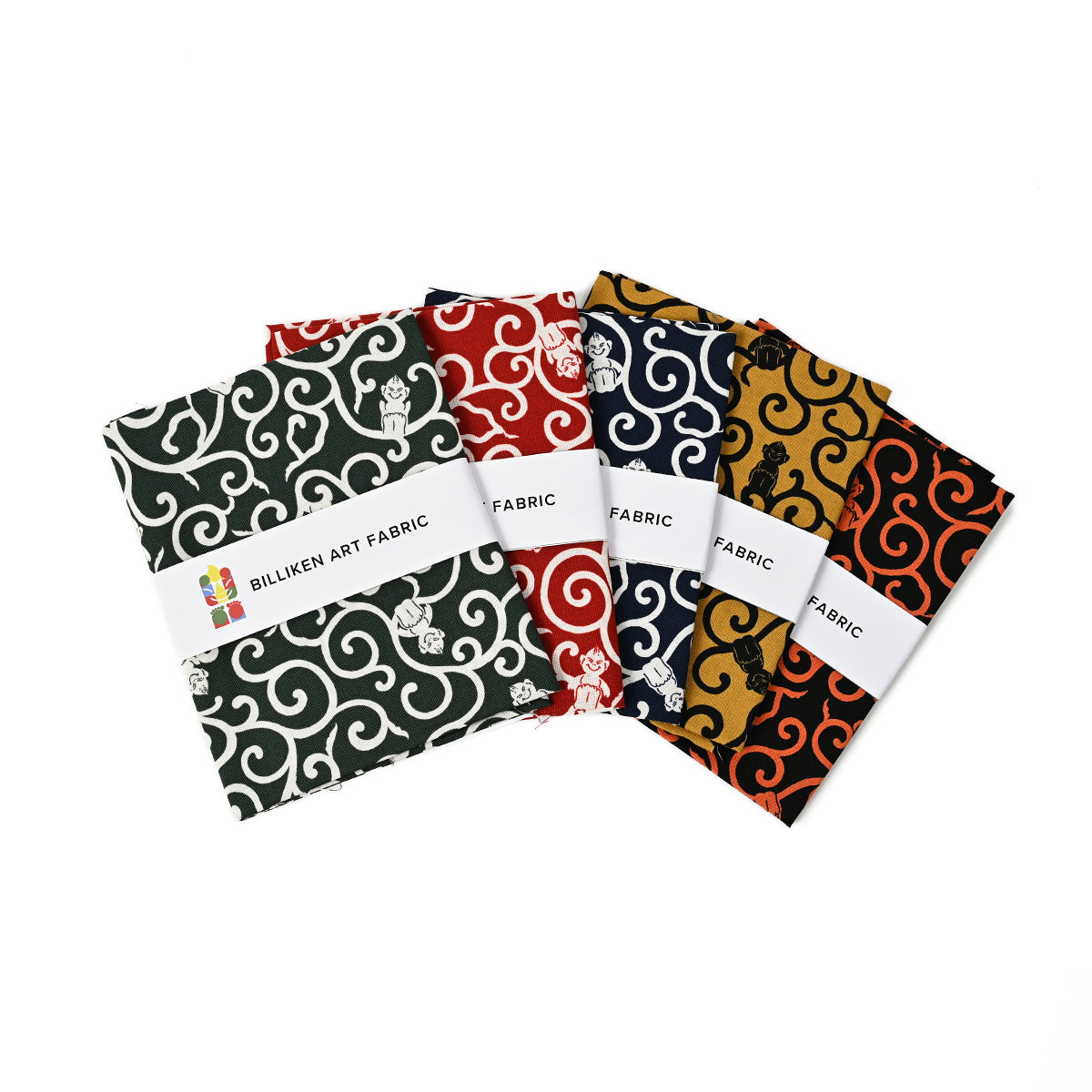 BILLIKEN ART FABRIC (唐草/グリーン)